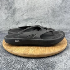 Oofos Ooriginal Sandals Mens Size 10 Womens 12 Black Flip Flop Recovery Shoes