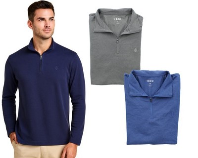 Izod 1/4 Zip Pullover Men's Stretch Lightweight Breathable Quarter Zip Shirt