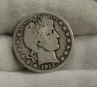 1913 S US Barber Silver Half 50c G (Nick)