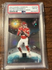 2021 Clearly Donruss Patrick Mahomes II #OWPM Out of This World Green 16/25 PSA8