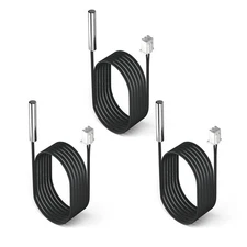 10K Temperature Sensor Probe 3Pcs, 1 Meter Waterproof Temp Sensor Probe, Stainle