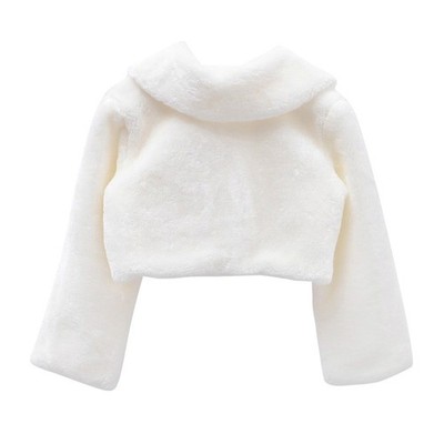 Kids Dress up Girls Stylish Cape Children's White Coats Warm Shrug