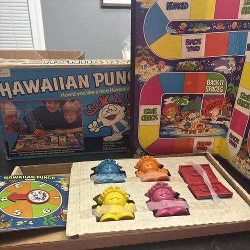 ORIGINAL Vintage Mattel 1978 Hawaiian Punch Board Game Complete *needs clay