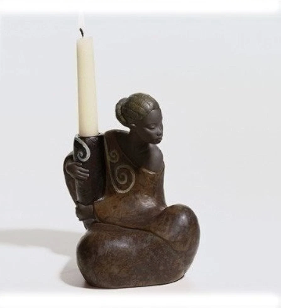 Lladro Woman with jar candleholder - Pulse of Africa