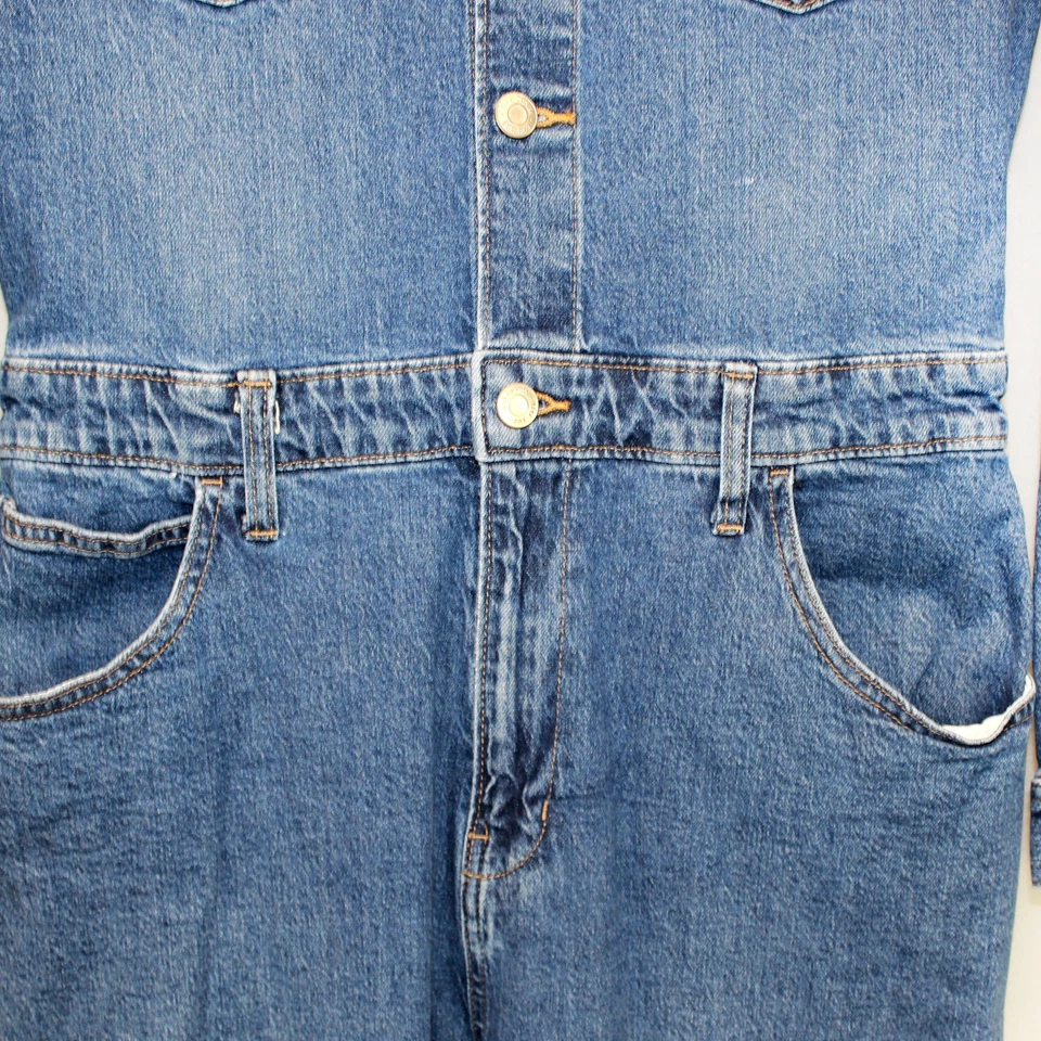 Mono de mezclilla Gap Tall mono bolsillo estilo años 90 informal para mujer talla 4 S Foto 4 de 4