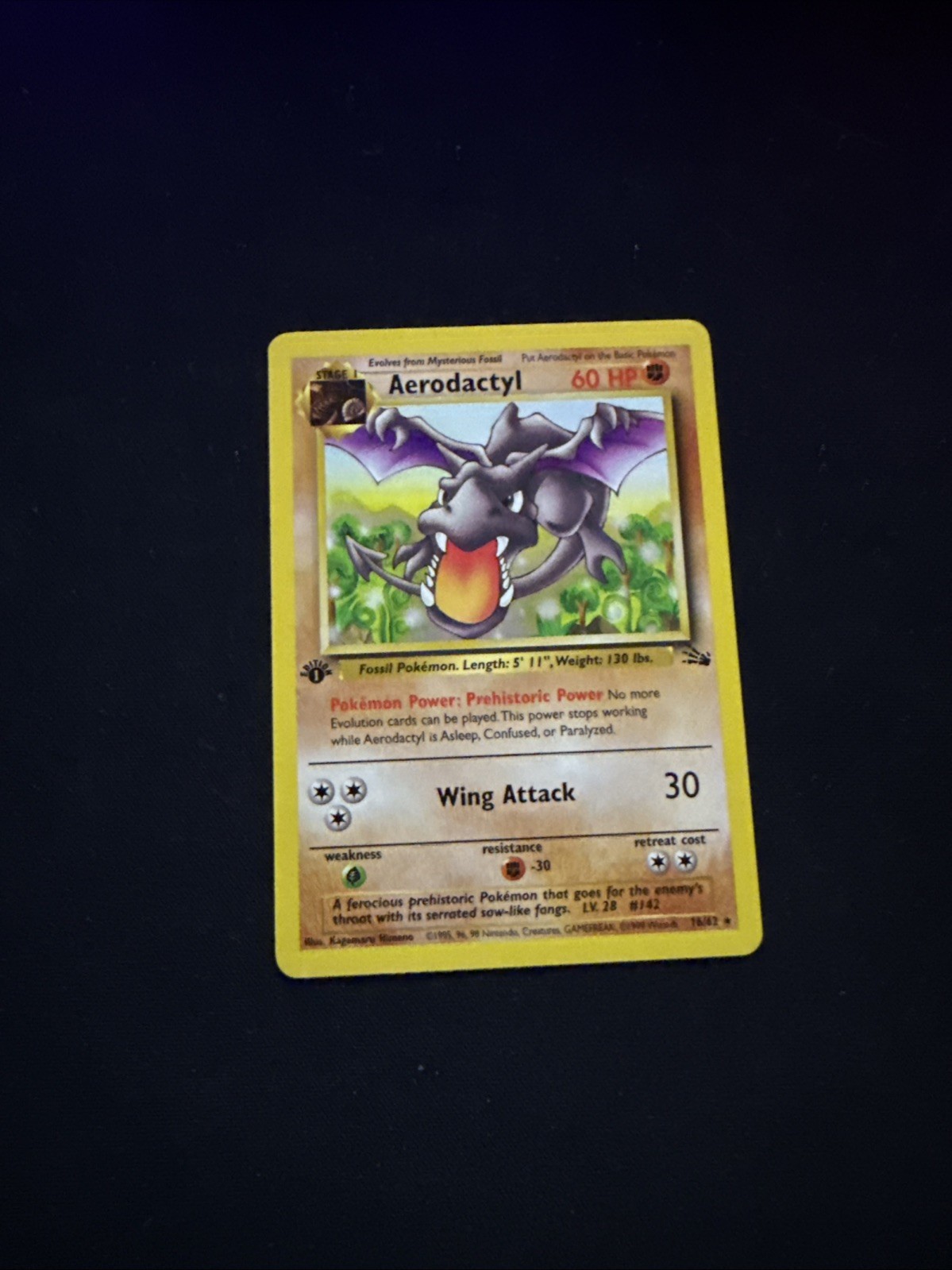 Aerodactyl 16/62 1st Edition Fossil Non Holo - LP