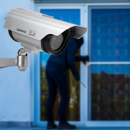 Dummy Camera Fake Monitor CCTV Surveillance System With Light Solar Panel St BGS