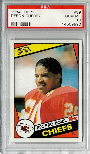 1984 Topps #89 Deron Cherry PSA 10 HOF Chiefs