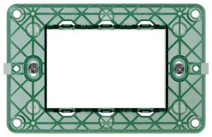 Vimar 14613 Supporto 3 Moduli con Viti per Scatole Rettangolari - Verde