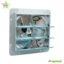 Shutter Exhaust Fan Industrial Workshop Greenhouse Garage Wall 14 inch