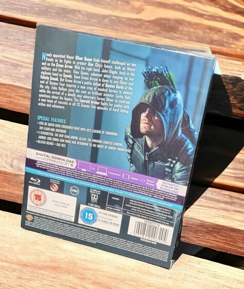 Arrow season 5 blu ray Run time 1184 min approx Brand new foil P&P Free - Image 2 of 2