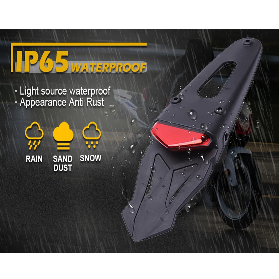 Luz trasera de freno LED universal para guardabarros trasero para SXS EXC EXE Honda CR250 Foto 3 de 4