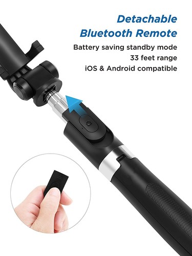 Smartphone Selfie Stick Stativ mit Bluetooth-Fernauslöser Tripod Selfie 3 in1 - Bild 13 von 17
