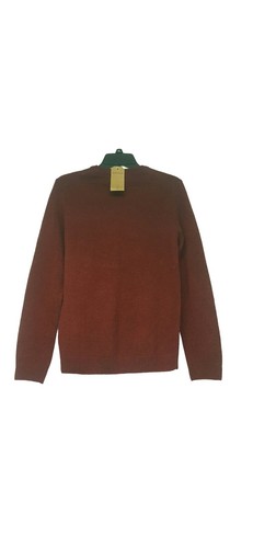 H&M LOGG Men Wool Blend Crew Neck Orange Sweater Size XS NWT - Picture 2 of 10