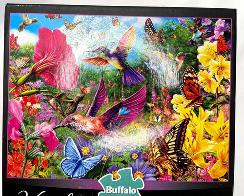Buffalo Games Vivid Collection Hummingbird Garden Jigsaw Puzzle - 1000-Piece USA - Picture 7 of 9
