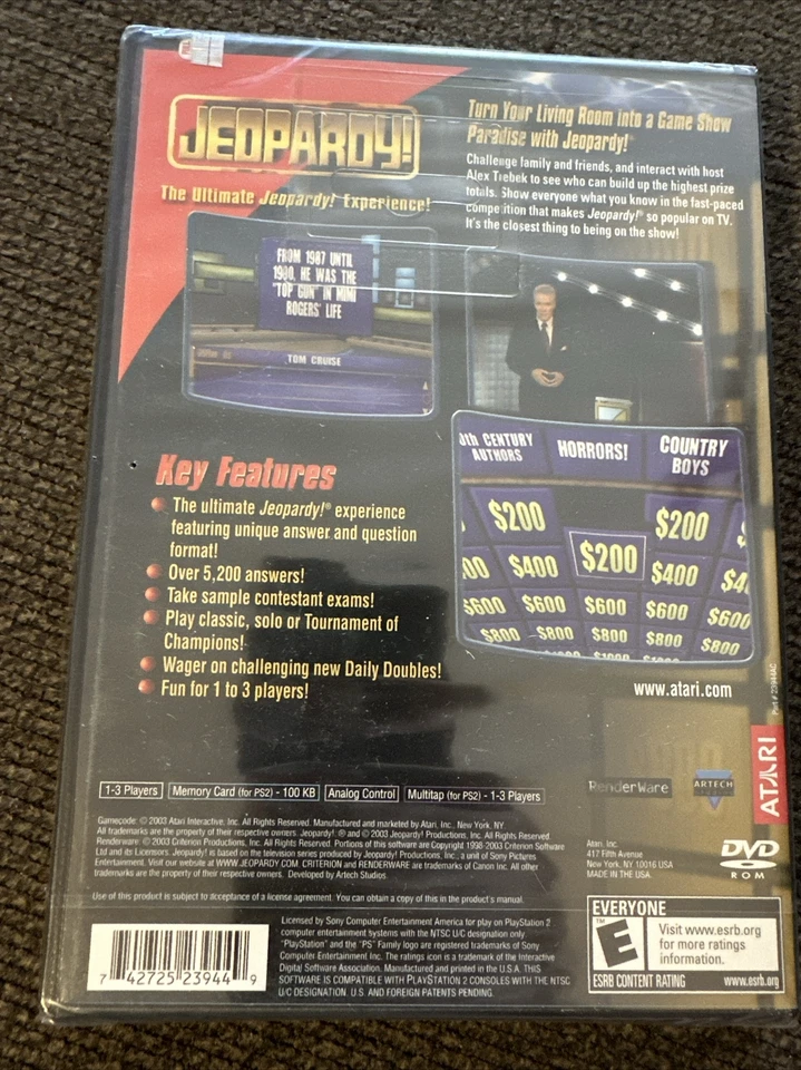 Jeopardy (Sony PlayStation 2, 2003) PS2 • ✨New, Sealed✨ - Image 4 of 4