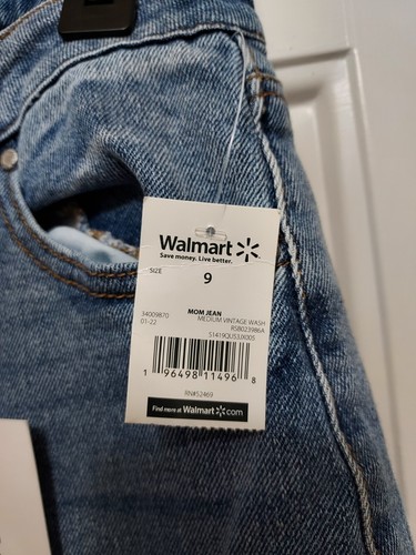 Tinseltown Juniors “Mom” Blue Jeans Various Sizes New With Tag - Picture 2 of 9