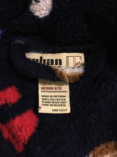 Boys 8/10 Urban Pipeline Microfleece Printed Sports Theme Robe Size Medium - Picture 3 of 3