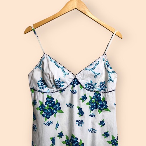 Vintage 90s Y2K ROXY Quiksilver Hawaiian Floral Print Summer Dress Women Large - Picture 3 of 10