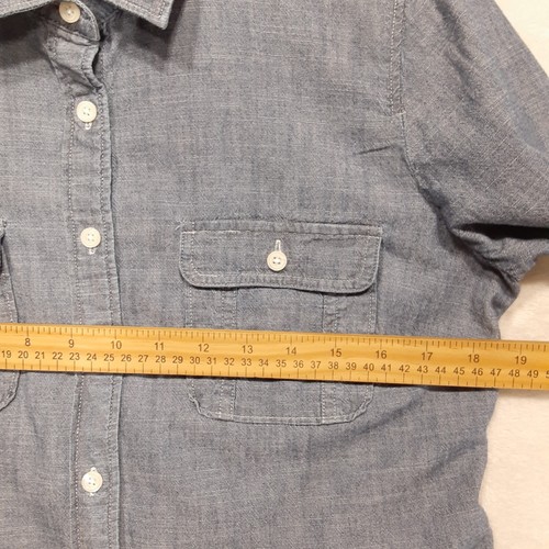 J.Crew-The Perfect Shirt-Womans Lng Slve. Button Sz.M/Blue Denim/Chambray Style - Picture 8 of 11