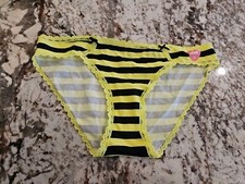 True Vintage Victoria  s Secret PINK Lace Edged Bikini Panty Small