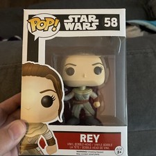 Funko POP! Star Wars REY #58 The Force Awakens Vinyl Bobble Figure Staff Disney