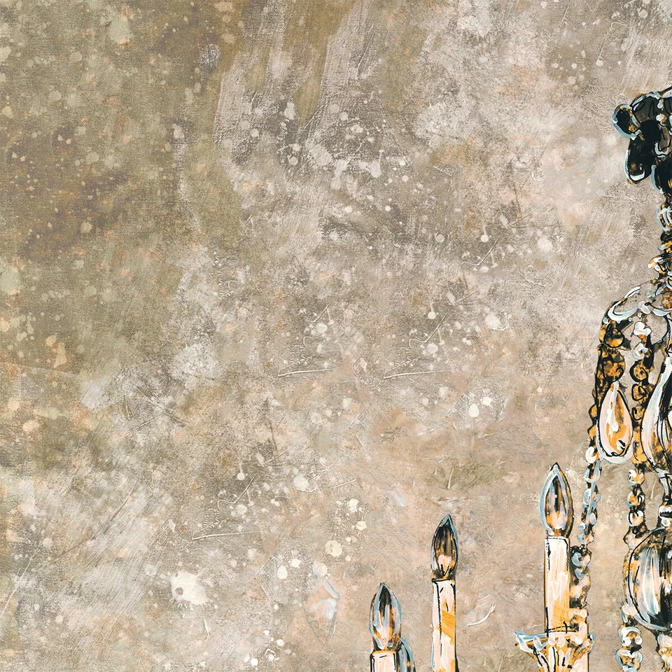 Candelabro de champanhe 27W"x27H" por MARTA WILEY -ESCOLHAS DE CRISTAL DE TETO de LONA - Imagem 3 de 4