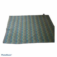 Little Miracles Zig Zags Blanket Baby Green Yellow Blue Tan Chevron Costco