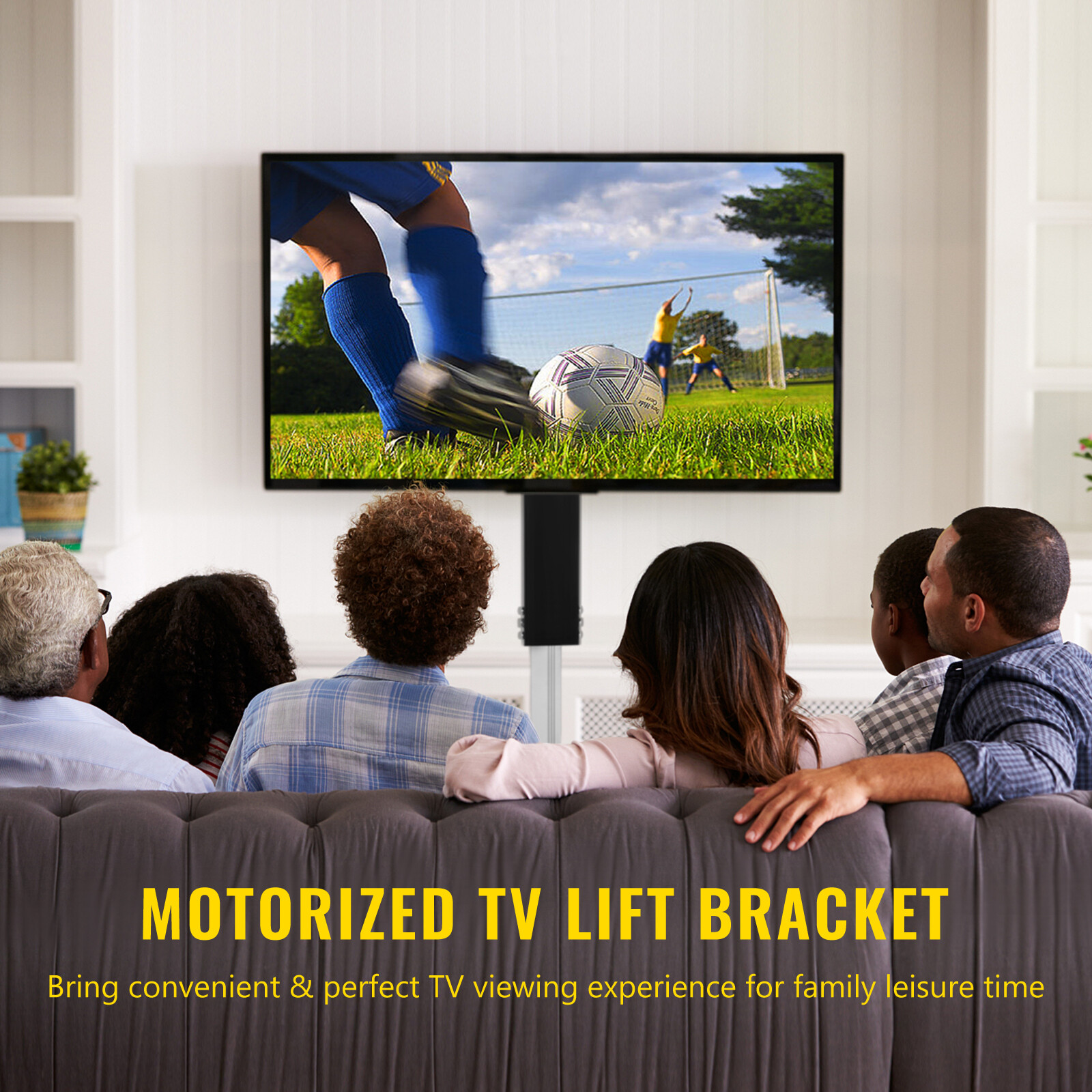 Support TV Motorisé Escamotable avec Course de 700mm et Télécommande Sans Fil - 2