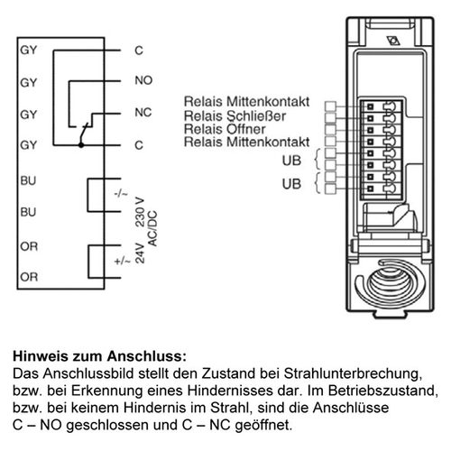 Einweg Lichtschranke IR Infrarot 43m 24/12-240V AC/DC Torantrieb Schiebetor Tor - Bild 3 von 9