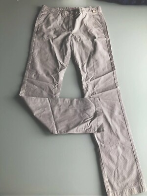 Girls s Il Gufo Striped Cotton Pants with Elastic Waistband - Gray - 10 Years