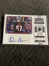 2022 Contenders DeAngelo Malone Rookie Ticket Auto Variation SP #187 Falcons
