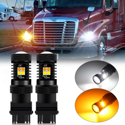 Winetis Switchback LED Turn Signal Lights – Fits Freightliner Cascadia 2008-2017 (Amber/White)