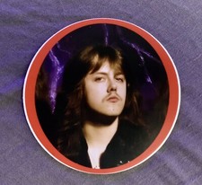 LARS ULRICH Young Moustache METALLICA  STICKER/Decal 3” Matte 1980’s Heavy Metal