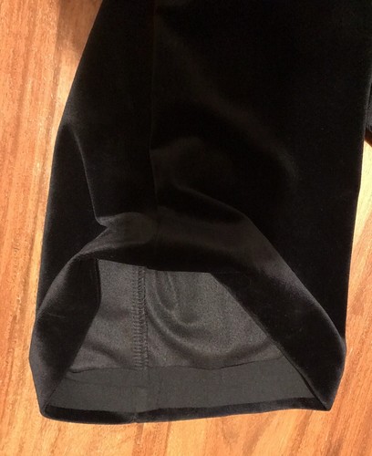 VILA CLOTHES Vitamiko Black Silk Feel Velvet Straight Leg Pants Hip pockets sz S - Picture 12 of 12