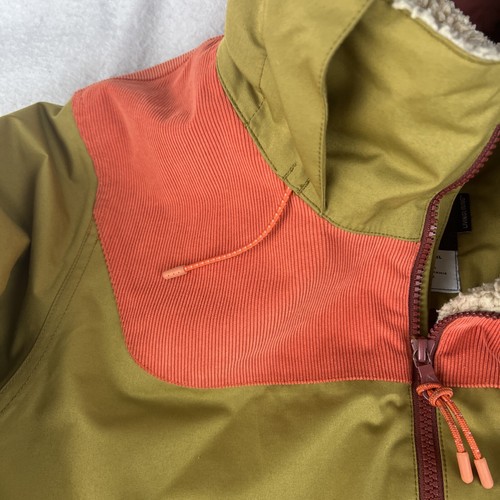 Women's Burton Prowess Olive Green Orange Ski Snow Jacket L Living Lining - Picture 4 of 14