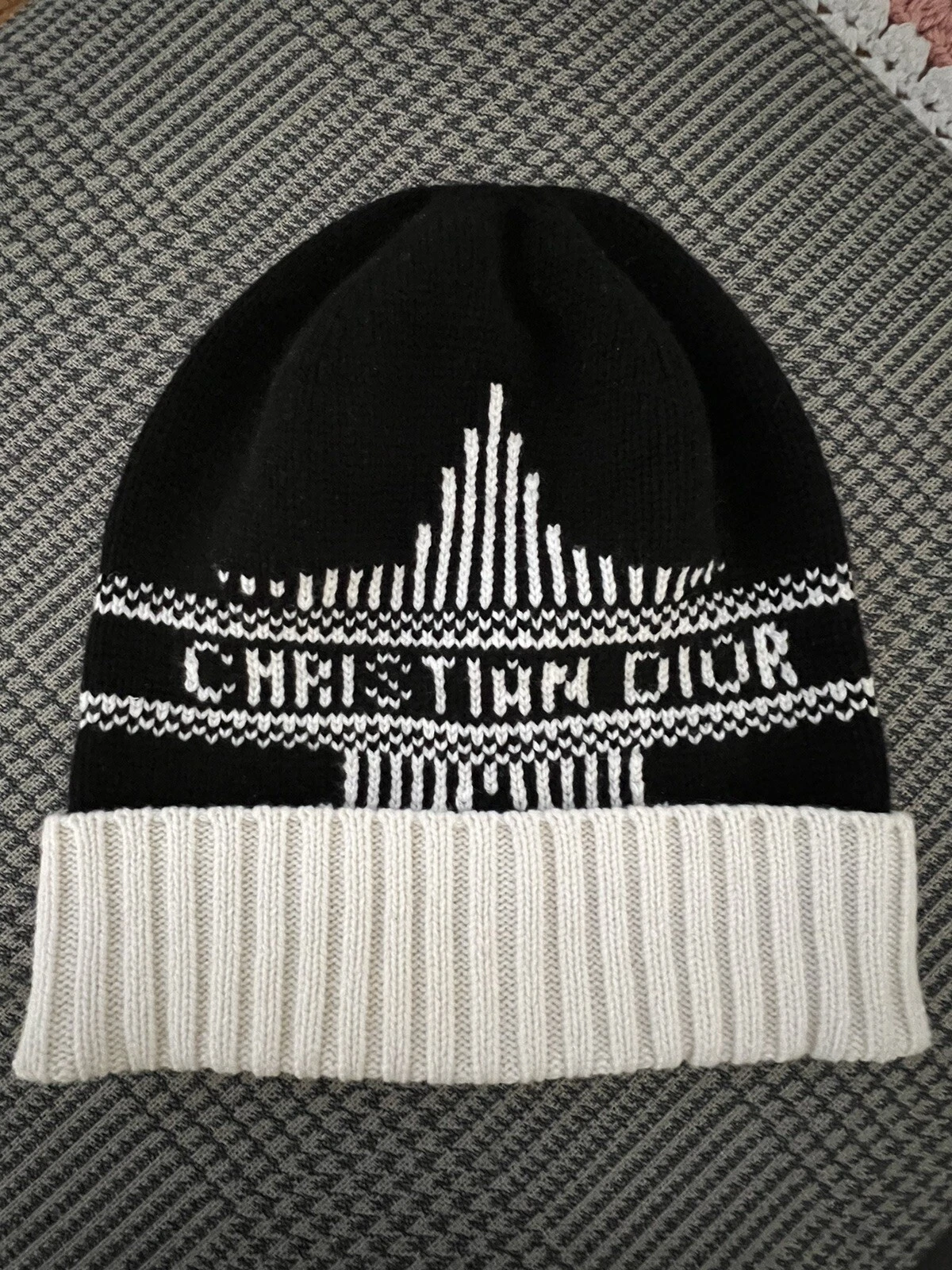 21AW Christian Dior Alpes bonnet tricot chapeau logo étoile chapeau laine cachemire Dior neuf sans étiquette