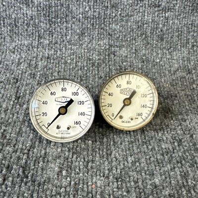 #ad Lot of 2 Dixon Boss GC230 0 160 psi Dry Pressure Gauge Used $17.99