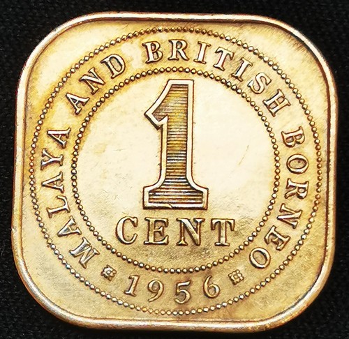 ** Malaya & British Borneo 1956 1 Cent total 3 coins - XF - Picture 8 of 8
