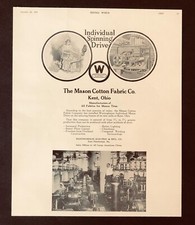 1921 Westinghouse Electric Machinery Advertisement Mason Cotton Antique Print AD