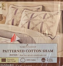 Home Classics cotton quilted pattern sham 1 PC . Low price Great Deal A2 