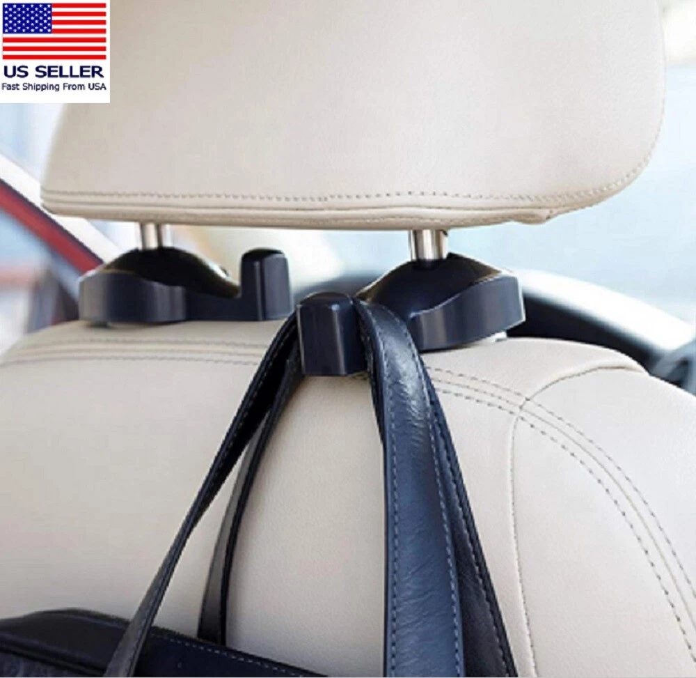 2Pcs Car Seat Back Headrest Hooks Hanger Holder Hook for Clothes Grocery  Bag New