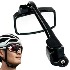 Bicycle Helmet Riding Rearview Mirror 360° Adjustable Bike Cycling Rear View