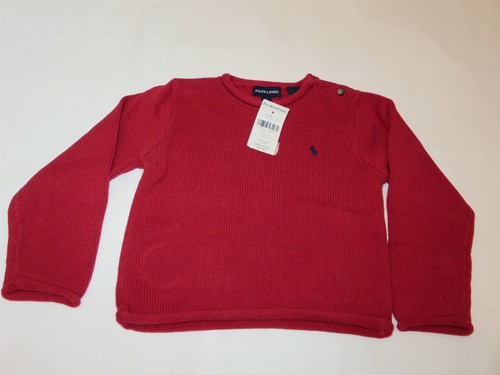 Polo Ralph Lauren Boys knit sweater 4T dark red NWT Holiday