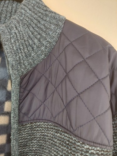 Gioberti Boys 16 Knit Full Zip Cardigan Sweater Soft Brushed Flannel Lining Blue - Picture 3 of 8