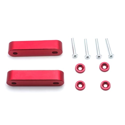 Hood Risers Kit 2Pcs Red Billet Aluminum Hood Risers Accessories Kit For Honda Civic ...