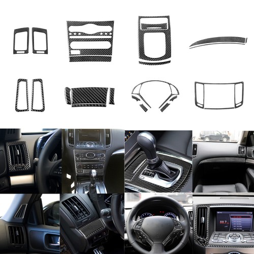 22Pcs Carbon Fiber Interior Decorative Kit Cover Trim For Infiniti G37