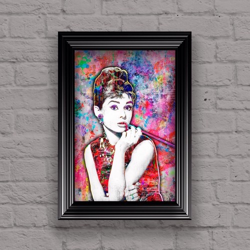 Póster AUDREY HEPBURN 12x18 pulgadas impresión tributo a Audrey Hepburn envío gratuito EE. UU. - Imagen 3 de 5