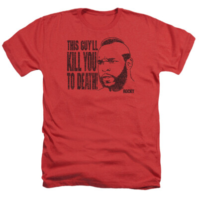 ROCKY KILL YOU TO DEATH Licensed Adult Men's Heather Tee Shirt SM-3XL