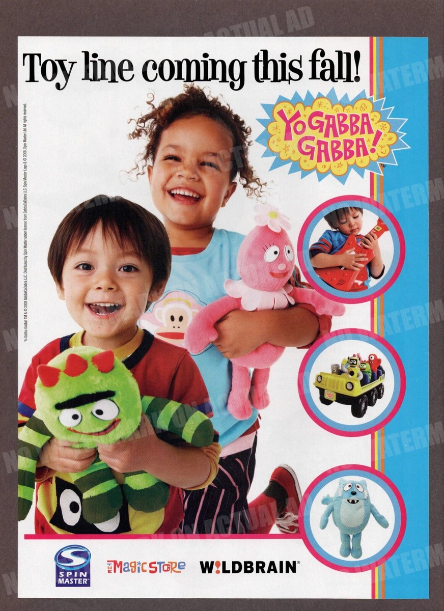 Yo Gabba Gabba! Spin Master Plushes Trade Print Magazine Ad Kids Toy ADVERT